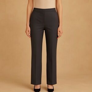 Sharagano Charcoal Gray Straight Leg Dress Pants Washable Work Slacks Size 8